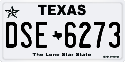 TX license plate DSE6273