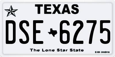 TX license plate DSE6275