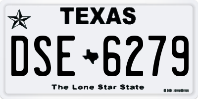 TX license plate DSE6279