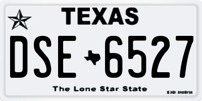 TX license plate DSE6527