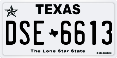 TX license plate DSE6613