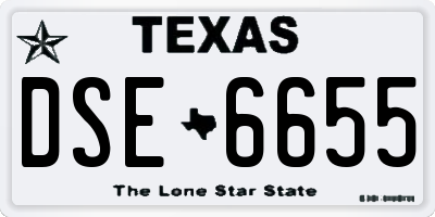 TX license plate DSE6655