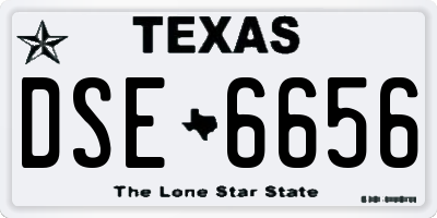 TX license plate DSE6656