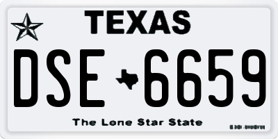 TX license plate DSE6659