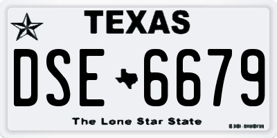 TX license plate DSE6679