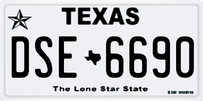 TX license plate DSE6690