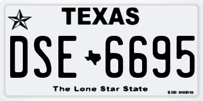 TX license plate DSE6695