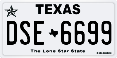 TX license plate DSE6699