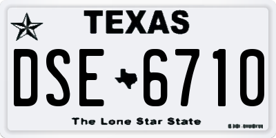 TX license plate DSE6710