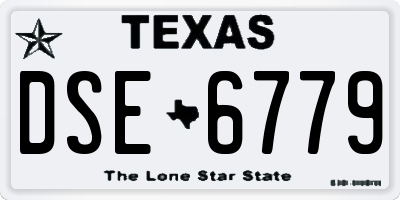 TX license plate DSE6779