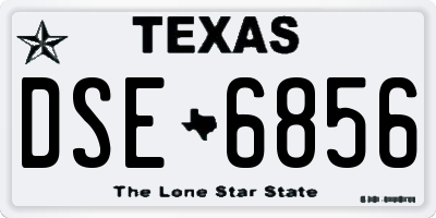 TX license plate DSE6856