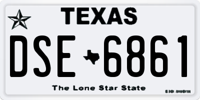 TX license plate DSE6861