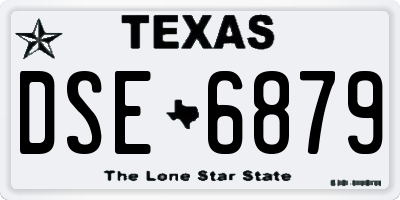 TX license plate DSE6879