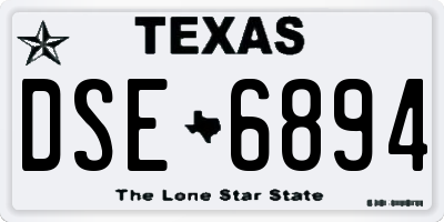 TX license plate DSE6894