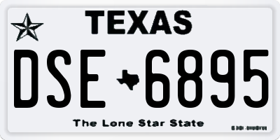 TX license plate DSE6895