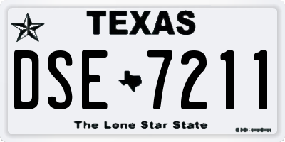 TX license plate DSE7211