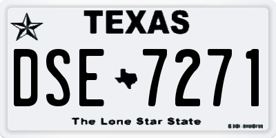 TX license plate DSE7271