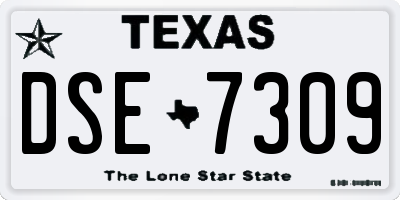 TX license plate DSE7309