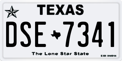 TX license plate DSE7341