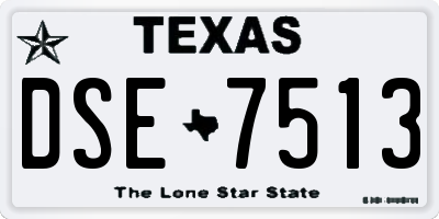 TX license plate DSE7513