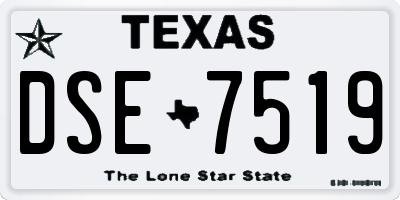 TX license plate DSE7519