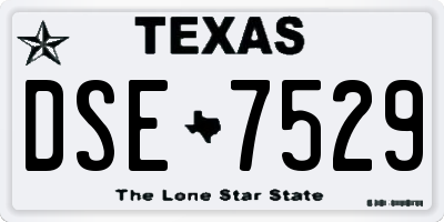 TX license plate DSE7529