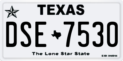 TX license plate DSE7530