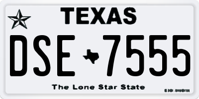 TX license plate DSE7555