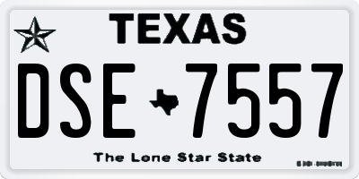 TX license plate DSE7557