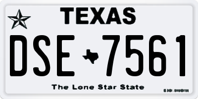 TX license plate DSE7561