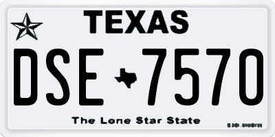 TX license plate DSE7570