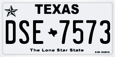 TX license plate DSE7573