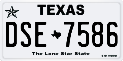 TX license plate DSE7586