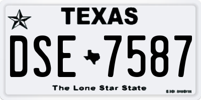 TX license plate DSE7587