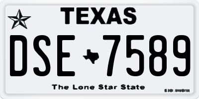 TX license plate DSE7589