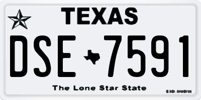 TX license plate DSE7591