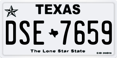 TX license plate DSE7659