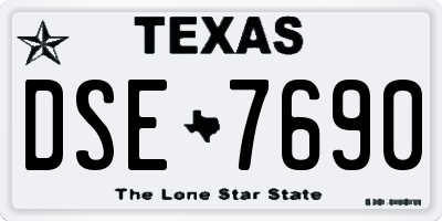 TX license plate DSE7690