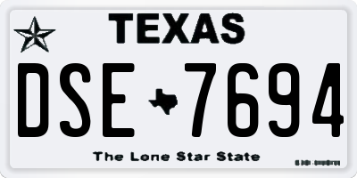 TX license plate DSE7694