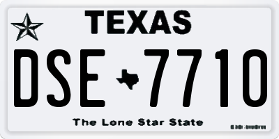 TX license plate DSE7710