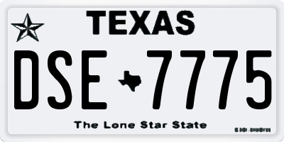 TX license plate DSE7775