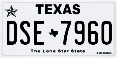 TX license plate DSE7960