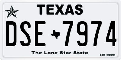 TX license plate DSE7974