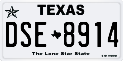 TX license plate DSE8914