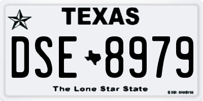 TX license plate DSE8979