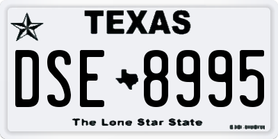 TX license plate DSE8995