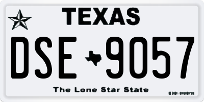 TX license plate DSE9057