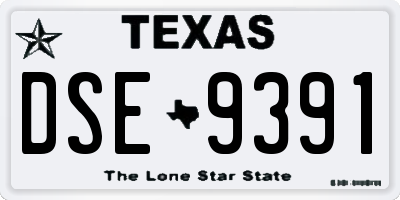 TX license plate DSE9391