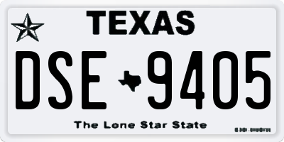 TX license plate DSE9405