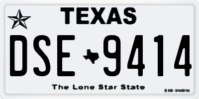 TX license plate DSE9414